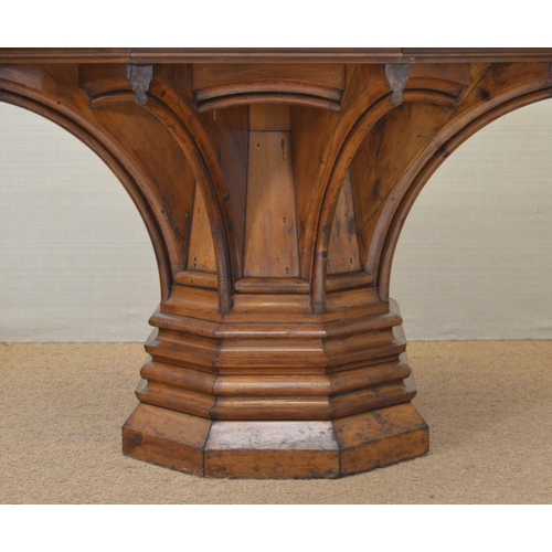 273 - GOTHIC PITCH PINE CENTRE TABLE