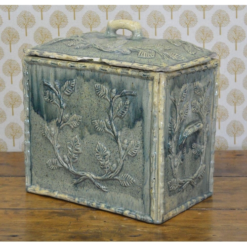 282 - 19TH-CENTURY GLAZED TERRACOTTA BREAD COOLER