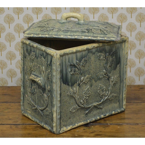 282 - 19TH-CENTURY GLAZED TERRACOTTA BREAD COOLER