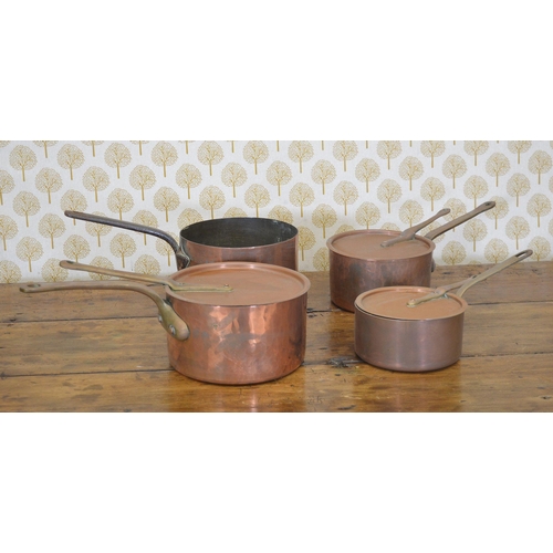 289 - SET OF 4 GEORGIAN COPPER SAUCEPANS