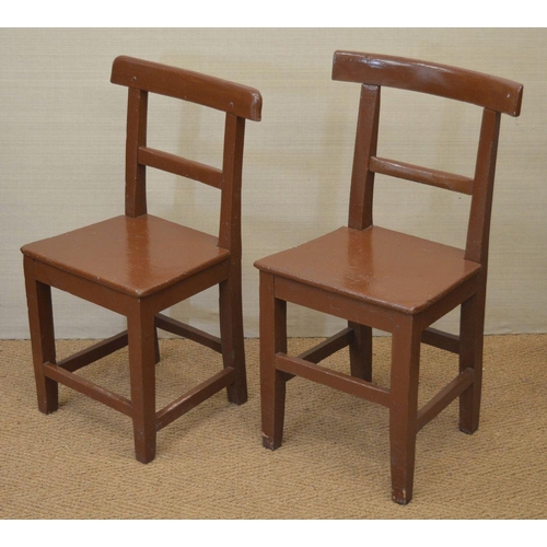 293 - PAIR OF 19TH-CENTURY IRISH KITCHEN CHAIRS