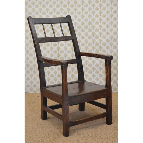 308 - 18TH-CENTURY VERNACULAR ASH ARMCHAIR