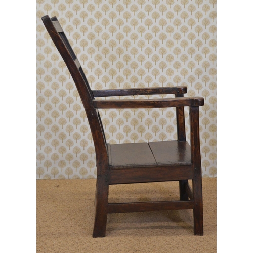 308 - 18TH-CENTURY VERNACULAR ASH ARMCHAIR