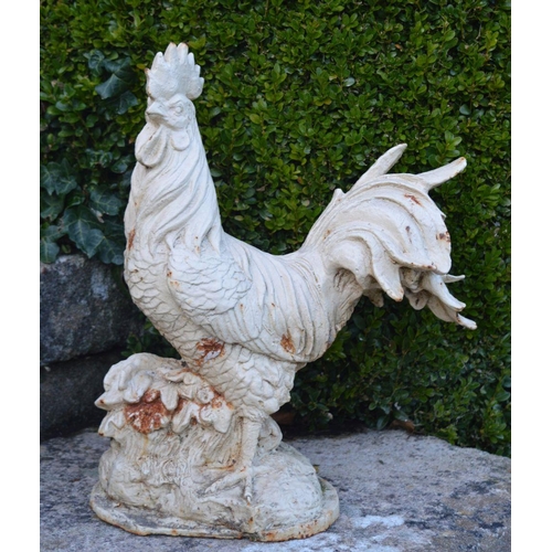 321 - CAST IRON MODEL OF A ROOSTER