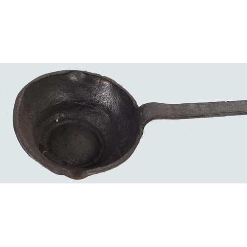 345 - CAST IRON BLACKSMITH SMELTING POT SPOON