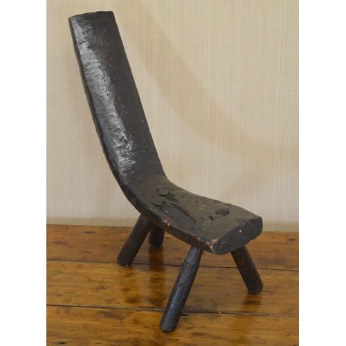 4 - 18TH-CENTURY COCK FIGHTING DUGOUT STOOL