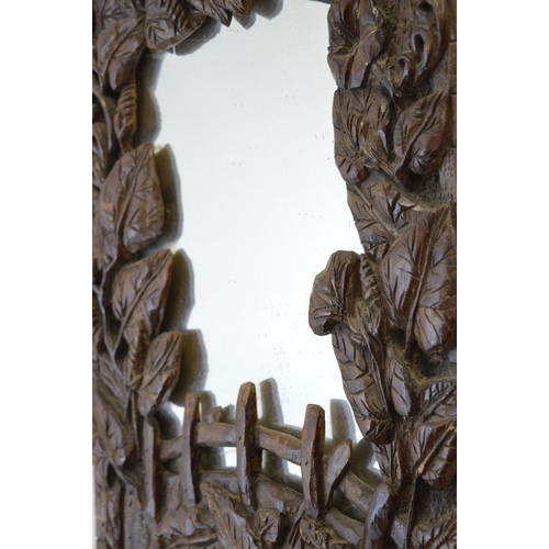 45 - 19TH-CENTURY CARVED FRAMED MIRROR