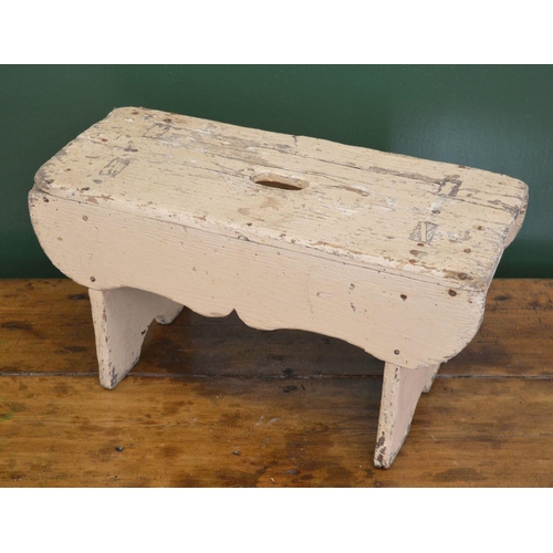 62 - IRISH VERNACULAR PINE KITCHEN STOOL