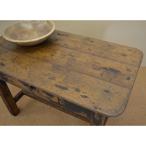 7 - 18TH-CENTURY IRISH VERNACULAR PINE KITCHEN TABLE