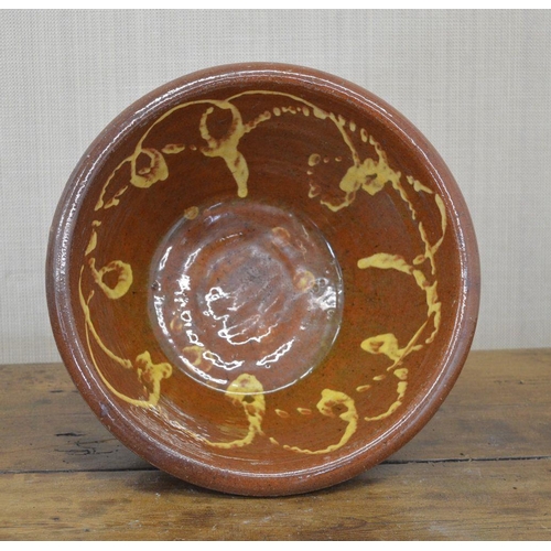 79 - IRISH GLAZED POTTERY DAIRY BOWL