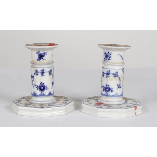 104 - PAIR ROYAL COPENHAGEN CANDLESTICKS