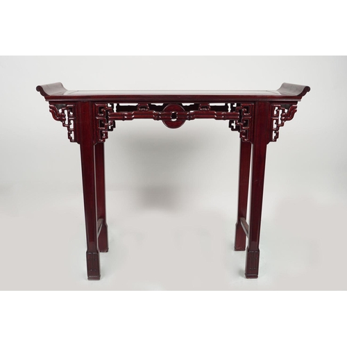 113 - CHINESE HARDWOOD ALTAR TABLE