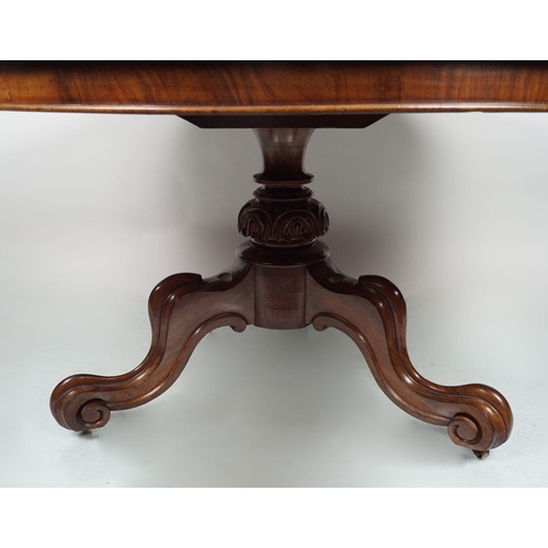 136 - IRISH 19TH-CENTURY WALNUT & INLAID CENTRE TABLE