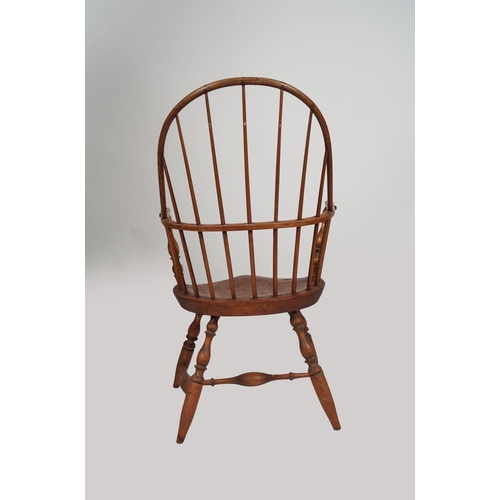 139 - 18TH-CENTURY ELM STICK BACK ARMCHAIR