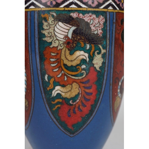 159 - JAPANESE CLOISONNE ENAMEL VASE