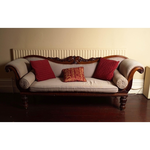 1 - WILLIAM IV MAHOGANY SETTEE