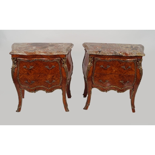 107 - PAIR OF LOUIS XV STYLE KINGWOOD CHESTS