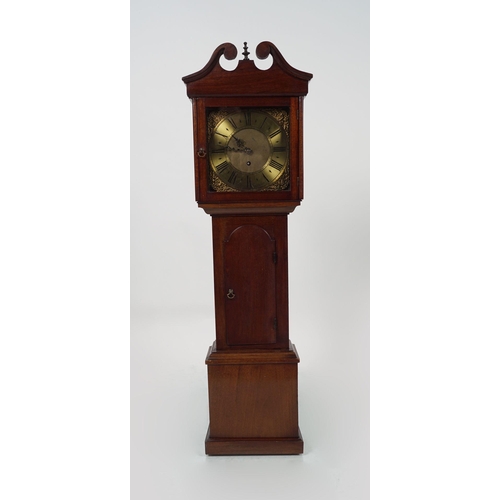 184 - EDWARDIAN MAHOGANY CASED GRANDAUGHTER CLOCK