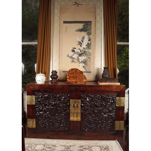 13 - CHINESE QING DYNASTY HARDWOOD PALACE CABINET