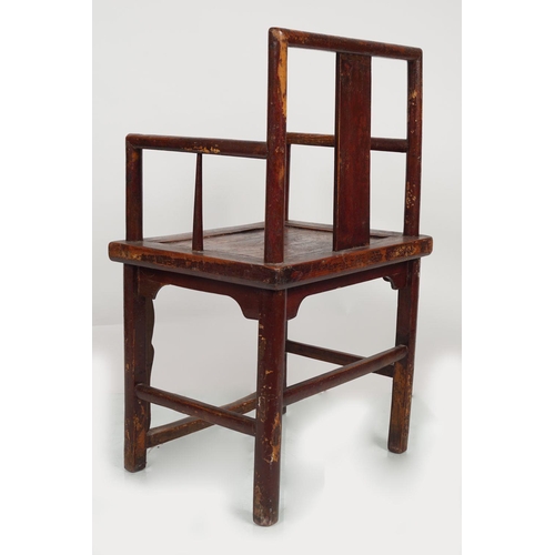 219 - CHINESE QING ELM CEREMONIAL CHAIR