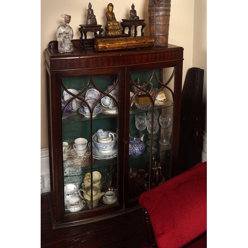 135 - EDWARDIAN MAHOGANY DISPLAY CABINET