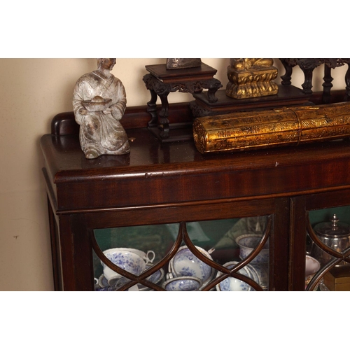 135 - EDWARDIAN MAHOGANY DISPLAY CABINET