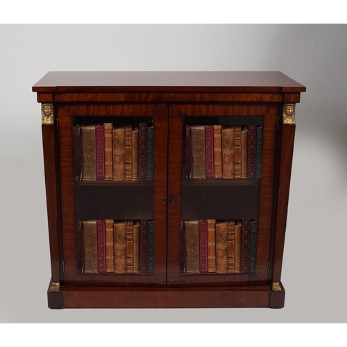 247 - REGENCY MAHOGANY & EBONY INLAID BOOKCASE