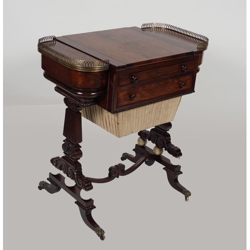 250 - REGENCY ROSEWOOD COMBINATION GAMES TABLE