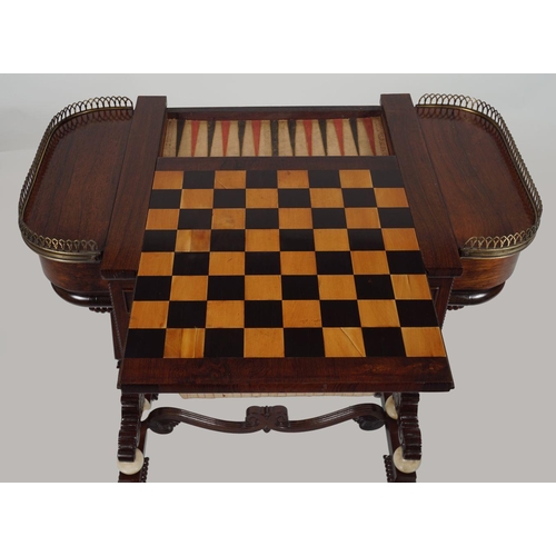 250 - REGENCY ROSEWOOD COMBINATION GAMES TABLE