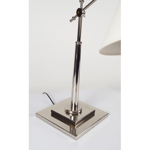 320 - PAIR OF LARGE CHROME ARTICULATED LAMPS