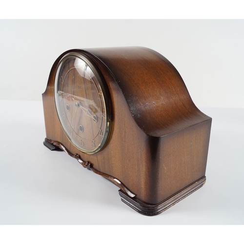 353 - ART DECO WALNUT CASE MANTLE CLOCK