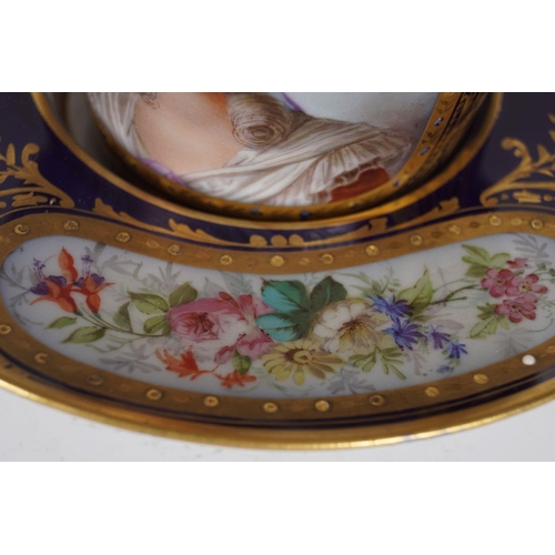 485 - 19TH-CENTURY SÈVRES PORTRAIT CUP & SAUCER