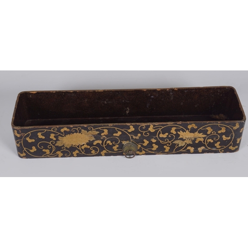 547 - 19TH-CENTURY JAPANESE PAPIER MACHE SCROLL TRAY