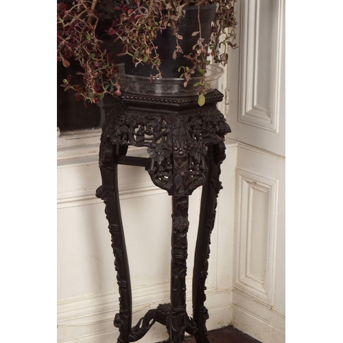 2 - 19TH-CENTURY CHINESE HARDWOOD PEDESTAL