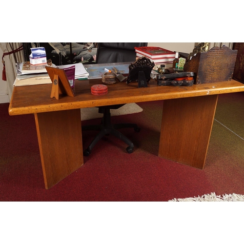 359 - MID-CENTURY HARDWOOD WRITING DESK