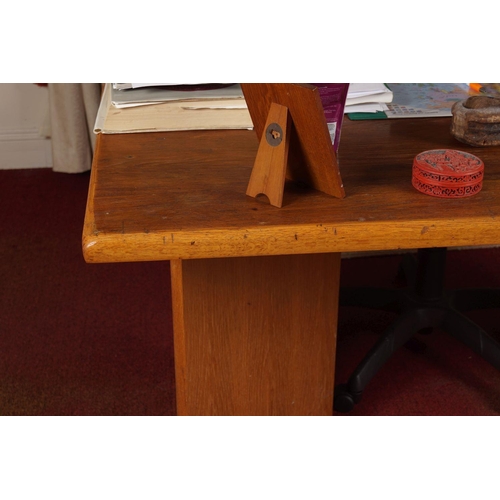 359 - MID-CENTURY HARDWOOD WRITING DESK