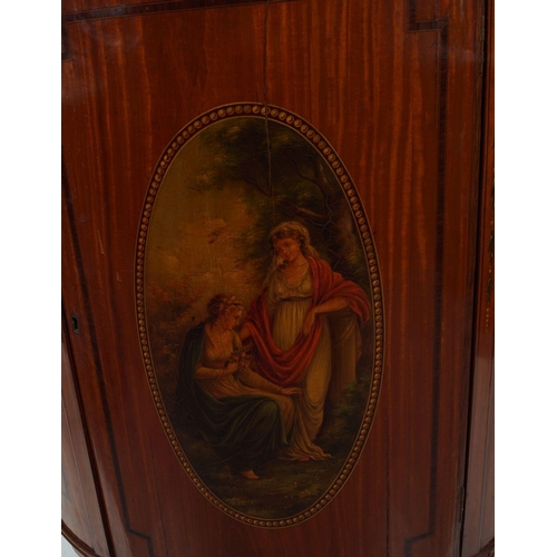 371 - EDWARDIAN SATINWOOD PIER CABINET