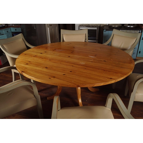 391 - LARGE PINE KITCHEN TABLE