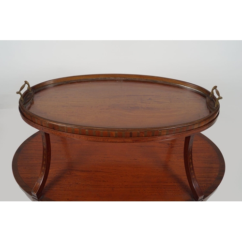 455 - EDWARDIAN SATINWOOD & MARQUETRY TEA TABLE