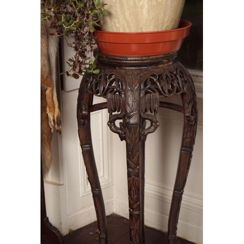 470 - 19TH-CENTURY CHINESE HARDWOOD PEDESTAL