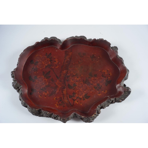 486 - 19TH-CENTURY BURMESE LACQUERED TRAY