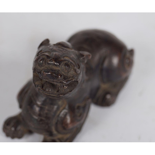 266 - CHINESE BRONZE SCHOLAR'S SCROLL WEIGHT