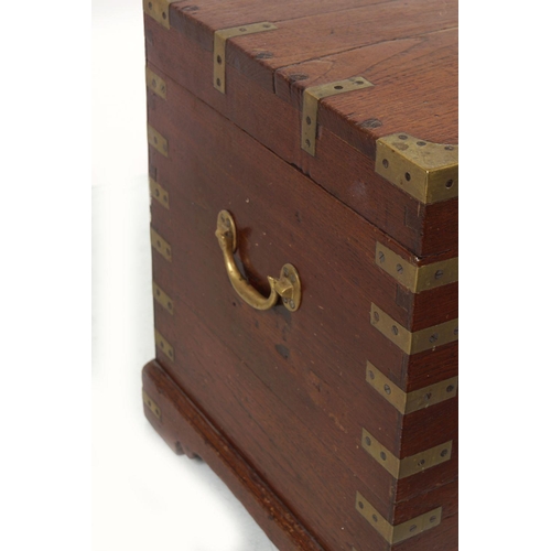 112 - 19TH-CENTURY BRASS BOUND CAMPAIGN TRUNK