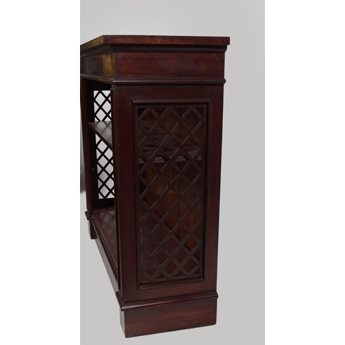 537 - MAHOGANY FLOOR BOOKCASE