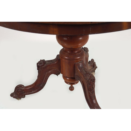 115 - 19TH-CENTURY YEWWOOD CENTRE TABLE