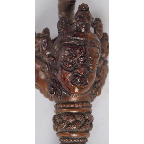 536 - 19TH-CENTURY TIBETAN BRONZE PHURBA