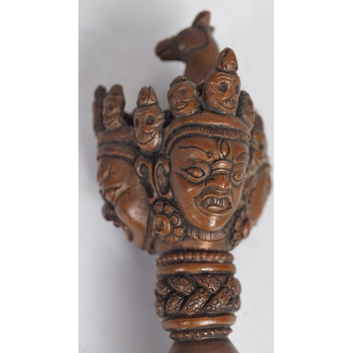 536 - 19TH-CENTURY TIBETAN BRONZE PHURBA