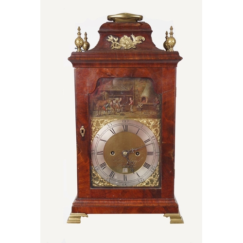 58 - GEORGE III AUTOMATON STRIKING BRACKET CLOCK