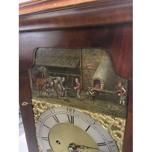 58 - GEORGE III AUTOMATON STRIKING BRACKET CLOCK