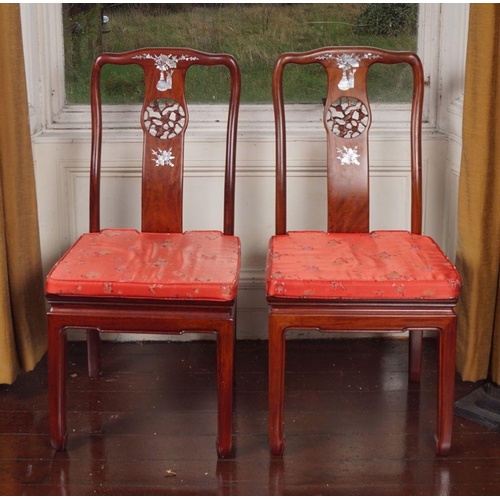 74 - PAIR CHINESE HARDWOOD CHAIRS